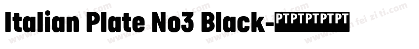 Italian Plate No3 Black字体转换